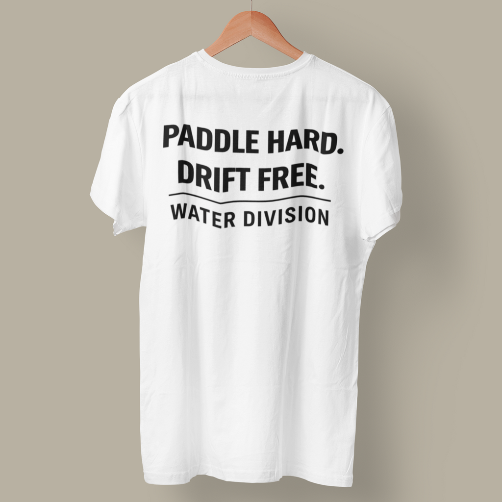 Paddle Hard Drift Free Water Division Pine Ops T Shirt