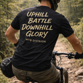 pine ops outdoors uphill battle downhill glory mountain biking t shirt